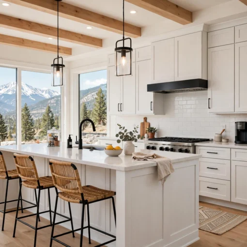 white oak cabinet painting Denver - grain filled finish